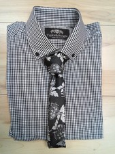 MEN'S BNWOT TAYLOR & WRIGHT Slim fit Shirt & Tie set 15" collar + slim tie