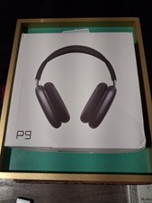 P9 Wireless Bluetooth Over-Ear Ear-Cup Headband Headphones, Black