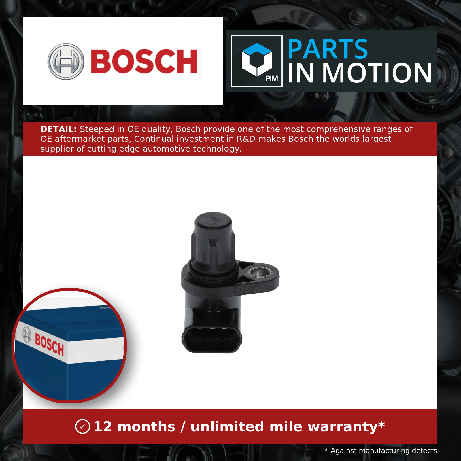 Camshaft Position Sensor fits RANGE ROVER VELAR L560 2.0 3.0 2.0D 3.0D 2017 on