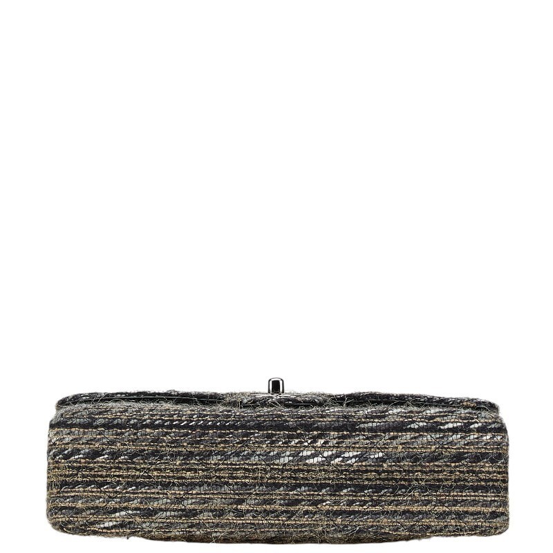 CHANEL Matelasse Coco Mark Double Flap Chain Shoulder Bag Handbag Black Multicol image 3