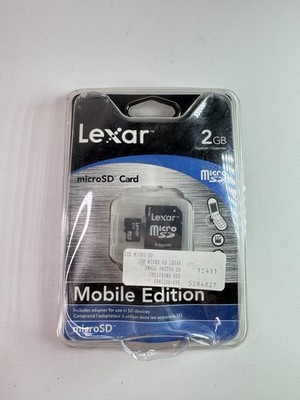   Lexar 2GB microSD Card Mobile Edition w/ Adapter Sealed