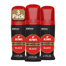 Kiwi Instant Shine Protect Liquid Shoe Polish, Black, 1 Pack of 3, Black