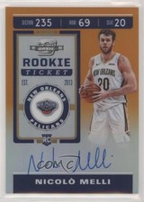 2019 Contenders Optic Rookie Ticket Orange Prizm 3/25 Nicolo Melli #131 Auto 1u6
