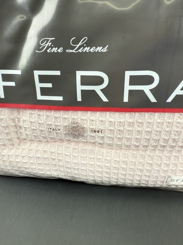 Sferra Kingston 29496 Pink 100% Cotton King Blanket 120" x 100" NEW Retired - Picture 4 of 14