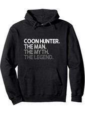 Men's Coon Hunter Hoodie - The for Man The Myth The Legend Retro Hunting Sweatsh