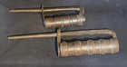 Vintage Iron Handforged Unique Cylindrical Shape Strip System Pad Lock  — photo 1