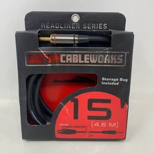 Gator Cableworks Headliner 15 ft TS to Twist-Lock Speaker Cable, Black