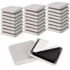 24 PCS Furniture Sliders,1-1/2 Inch Self-Stick Furniture Sliders for Carpet,Squa