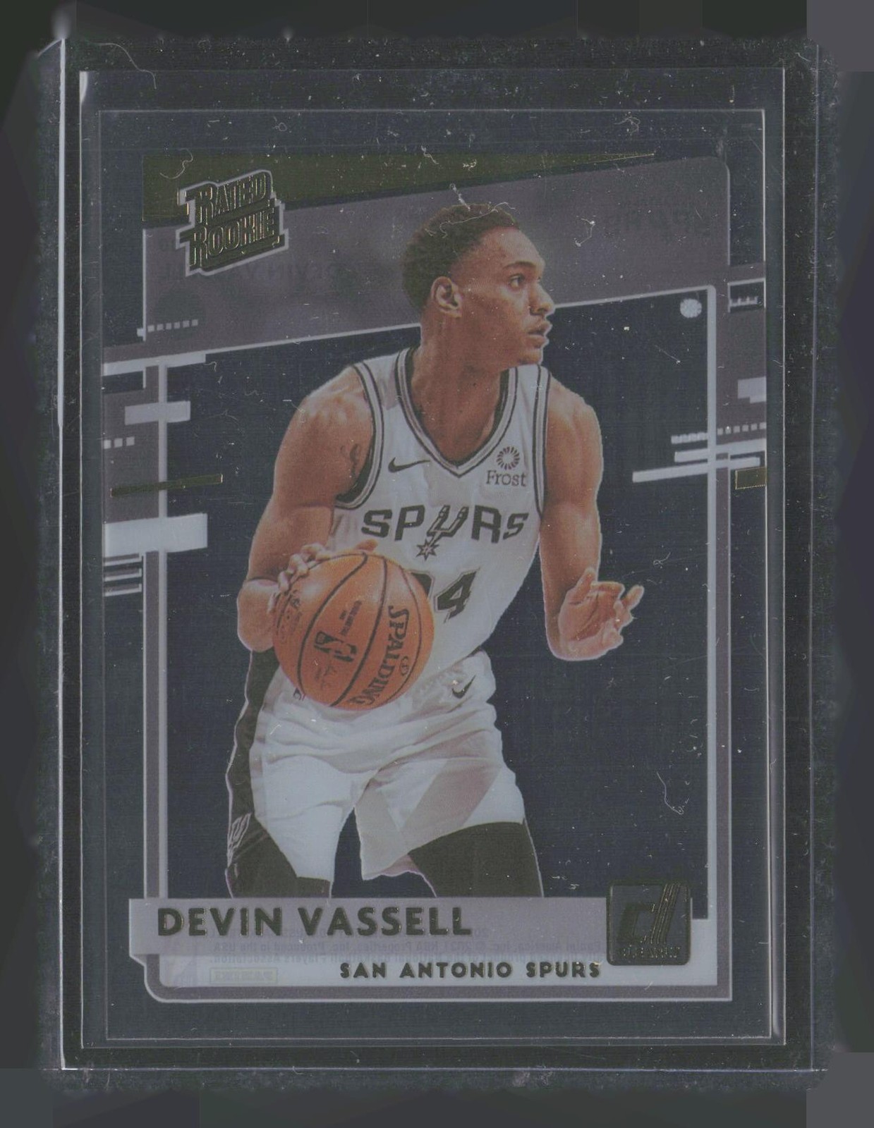 2020-21 Clearly Donruss #100 Devin Vassell Gold RC rare