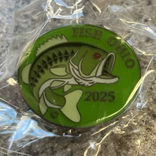 2025 FISH OHIO AWARD PIN-NOS-LARGEMOUTH BASS—100 Yr ANNIVERSARY