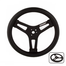 Grant Products 600 Racing 13" Steering Wheel - Black, 3-Spoke Design, Grant Logo