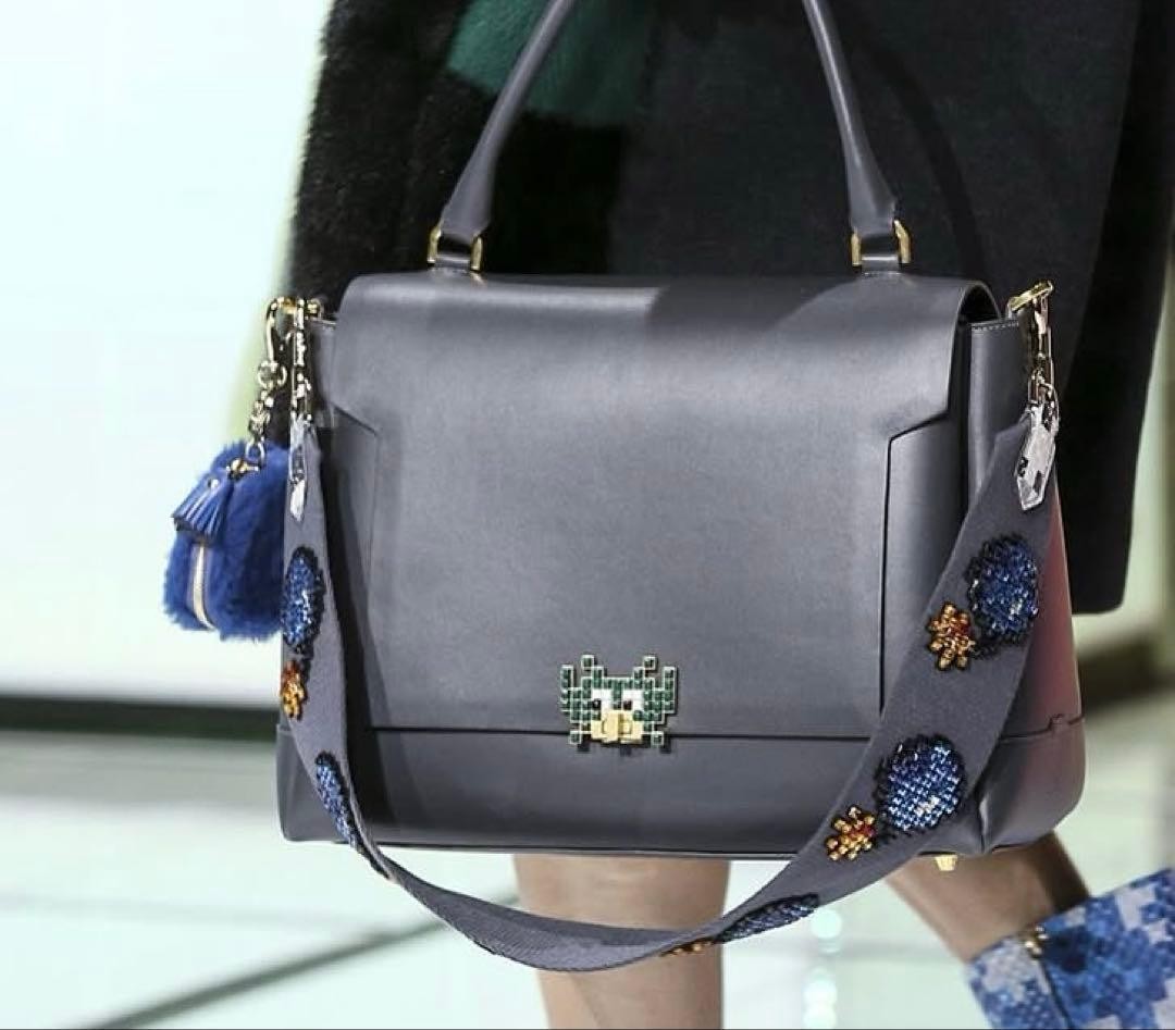 ANYA HINDMARCH Vintage RARE Bathurst Space Invader Shoulder Tote