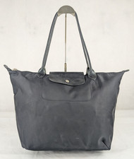 Longchamp Le Pliage Tote Bag Black Nylon Leat...