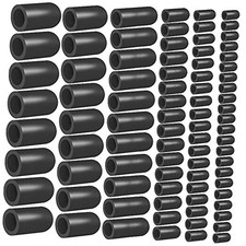 PCS Vacuum Hose Caps, Connector Assortment 6 Sizes Black Rubber Cap, 80