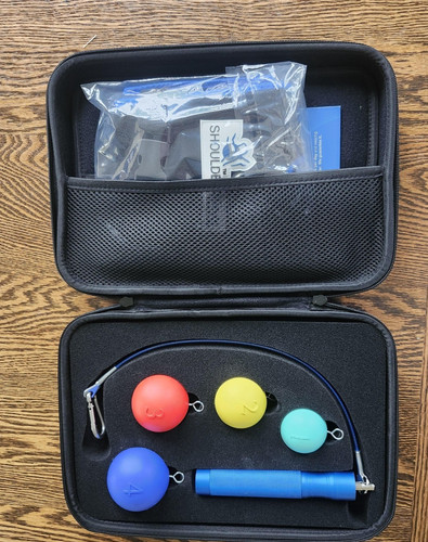 SHOULDER RELIEVER SHOULDER EXERCISER STRENGTHENER 40-DAY PLAN 4-BALLS AND HANDLE