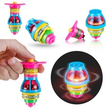 PROLOSO Light Up Flashing UFO Spinning Tops with Gyroscope Novelty Standard