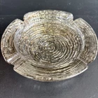 Vintage Glass Ash Tray Smoky Gray Soreno bark anchor hocking Dish MCM Decor RARE