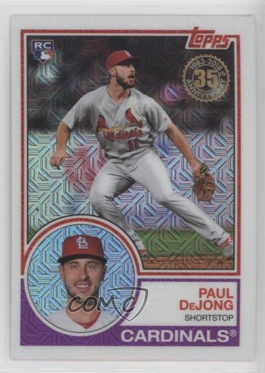 2018 Topps Silver Pack 1983 Topps Design Chrome Series 1 Paul DeJong #34 9gy