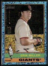2025 Topps Heritage High Number - Light Blue Sparkle - Erik Miller #558 - Giants