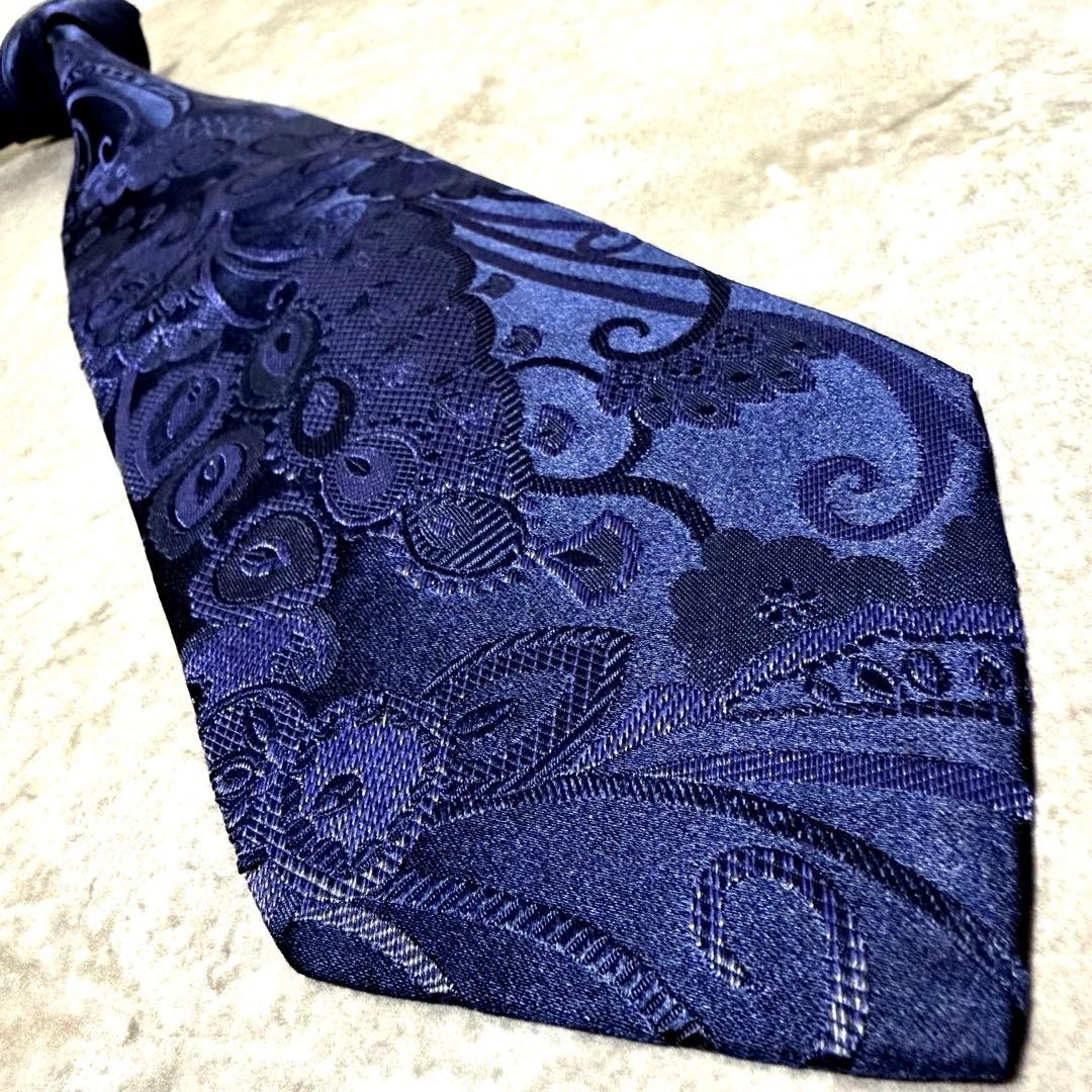 ETRO Tie Navy Botanical pattern - image 3