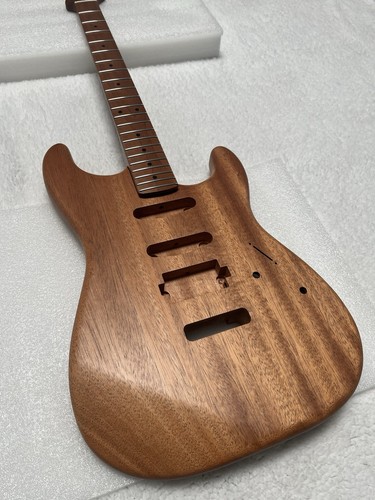 AAAAA New One-Piece Solid Mahogany Electric Guitar Body & Neck Set - Unfinished