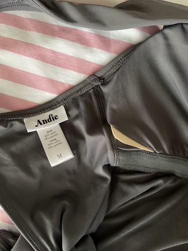 Andie Badeanzug Einteiler mittelgrau U-Ausschnitt hinten Badeanzug - Bild 4 von 4