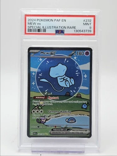 MEW EX 2024 POKEMON PALDEAN FATES SPECIAL ILLUSTRATION RARE 232 PSA 9 Q4444