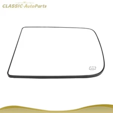 Heated Door View Flat Mirror Glass W/Base Fits 10-19 DODGE RAM 1500 Left Side LH