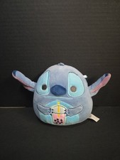 Disney Squishmallows Stitch Boba Tea Drink Plush Lilo and Stitch Stuffed RARE 5"