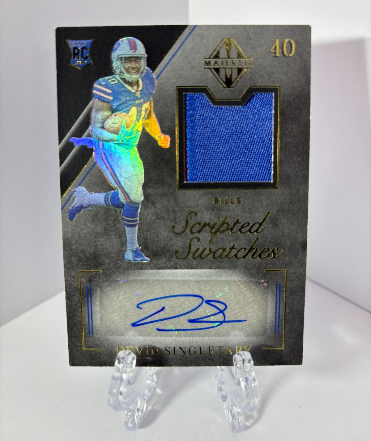 Devin Singletary Panini Majestic #137 Autograph Material-Gold