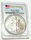 2019 American Silver Eagle - American Flag First Strike - MS70