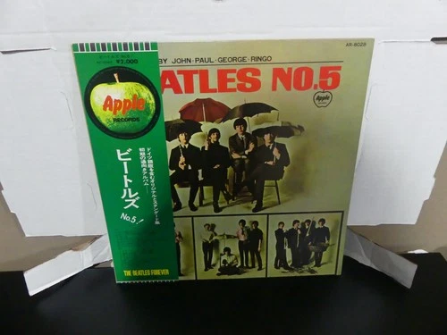 The Beatles No. 5 LP AR-8028 Japanese Pressing W/OBI & Insert
