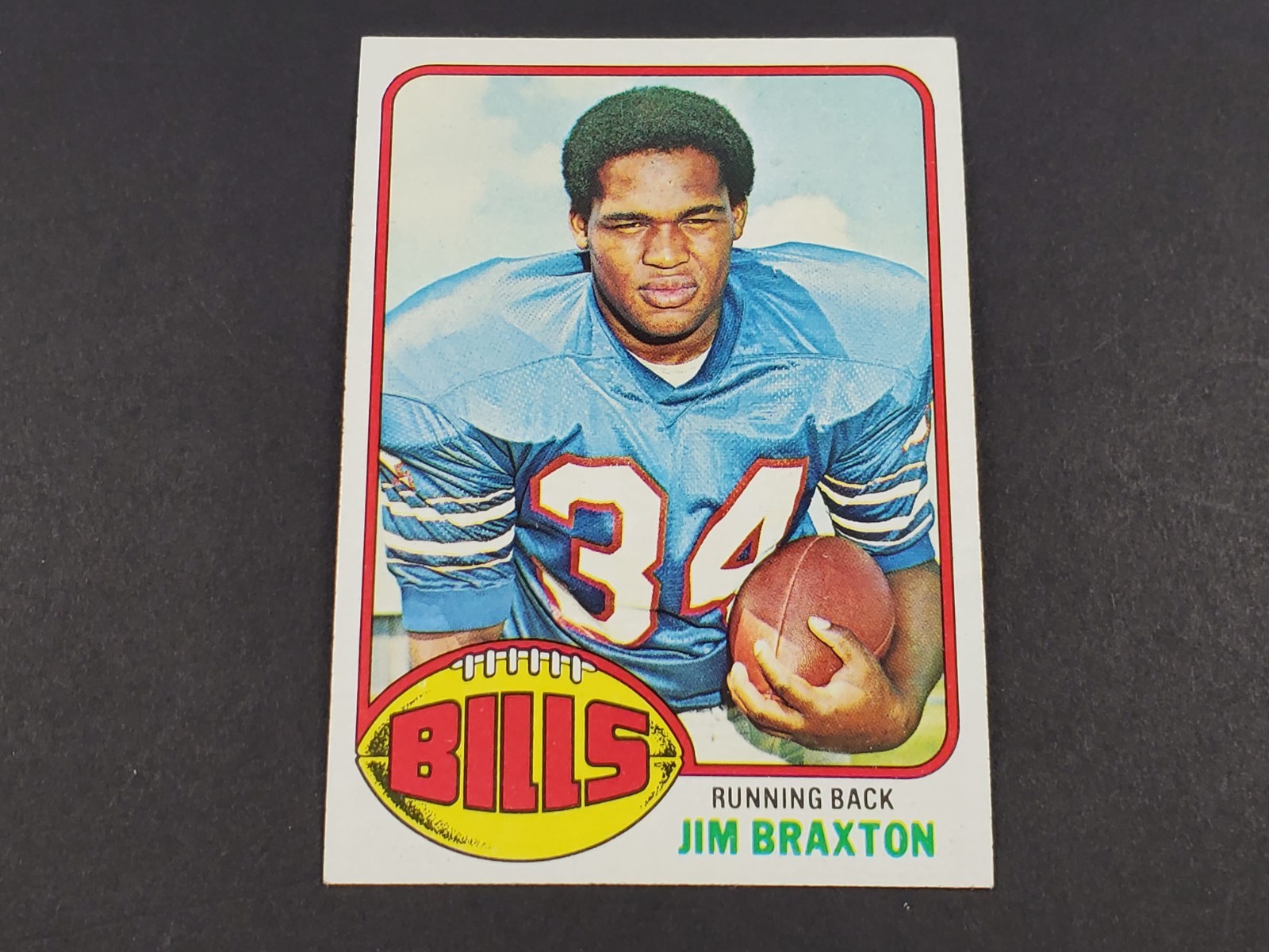 1976 TOPPS FOOTBALL #514 JIM BRAXTON HIGH GRADE NR MINT+ BEAUTIFUL