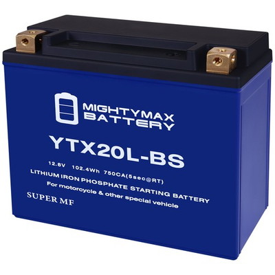 #ad Mighty Max YTX20L BS LIFEPO4 12V 18AH 570 CCA Lithium Iron Phosphate Battery $114.99