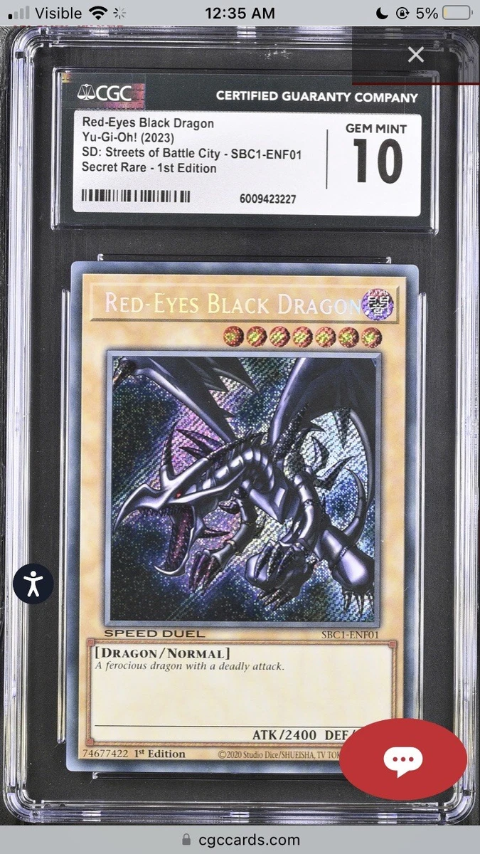 Red Eyes Black Dragon Yu-Gi-Oh! TCG Secret Rare Individual