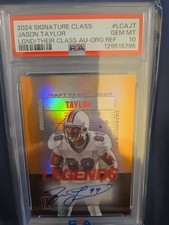 Jason Taylor POP 2! 29/50 2024 TOPPS SIGNATURE CLASS ORANGE REFRACTOR