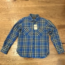 Iron Heart IHSH-376 UHF Blue Tartan Check Work Shirt size L