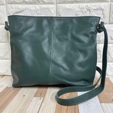 borsa a tracolla zucchero verde vera pelle tinta unita donna Giappone usata