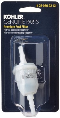 Kohler 25 050 22-S1 Engine Fuel Filter 51 Micron with 1/4-inch Fuel Line Insi...