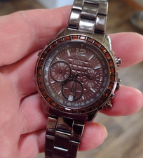 Women's GUESS Gemmed Watch Chronograph w/ New Battery - Works Great! a