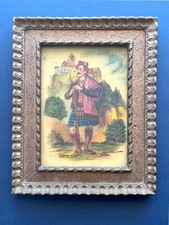 Vintage Artini Engraving Scottish Highlander Hand Painted Wall Art w/ COA