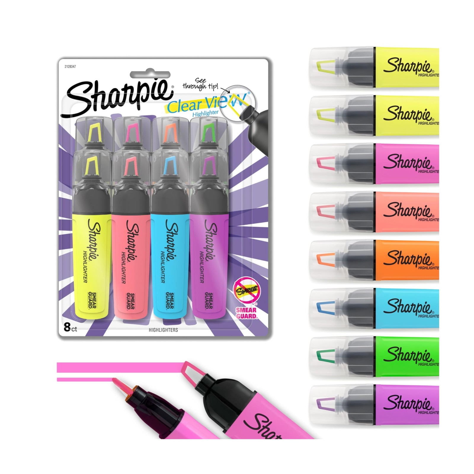 Chisel Tip Fluorescent And Pastel Highlighters...