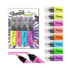 Sharpie Clear View Highlighter Chisel Tip Fluorescent And Pastel Highlighters...