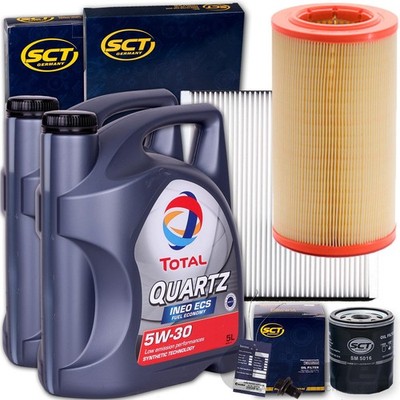 FILTERSET+TOTAL 5W30 ÖL passend für PEUGEOT BOXER CITROEN JUMPER 2.2 HDI 11-150 