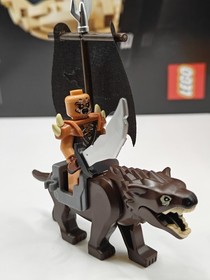 NEW LOTR Gundabad Hunter Orc + Warg Custom Lego Minifigure Hobbit Sauron Banner