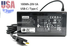NEW Genuine Lenovo 100W 20V 5A USB-C Charger AC Adapter ADL100YDC3A 5A11D52398
