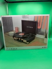 Victrola Journey 3-Speed Bluetooth Suitcase Record Player RCA, Black Rose Gold