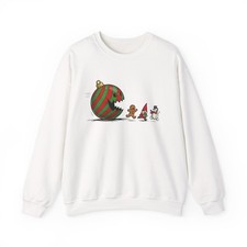 Funny Christmas Ornament Holiday Sweatshirt, Unisex Ugly Xmas Top Jumper