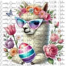 Sublimation Print Easter Llama Ready to Press Paper Ink Heat Transfer