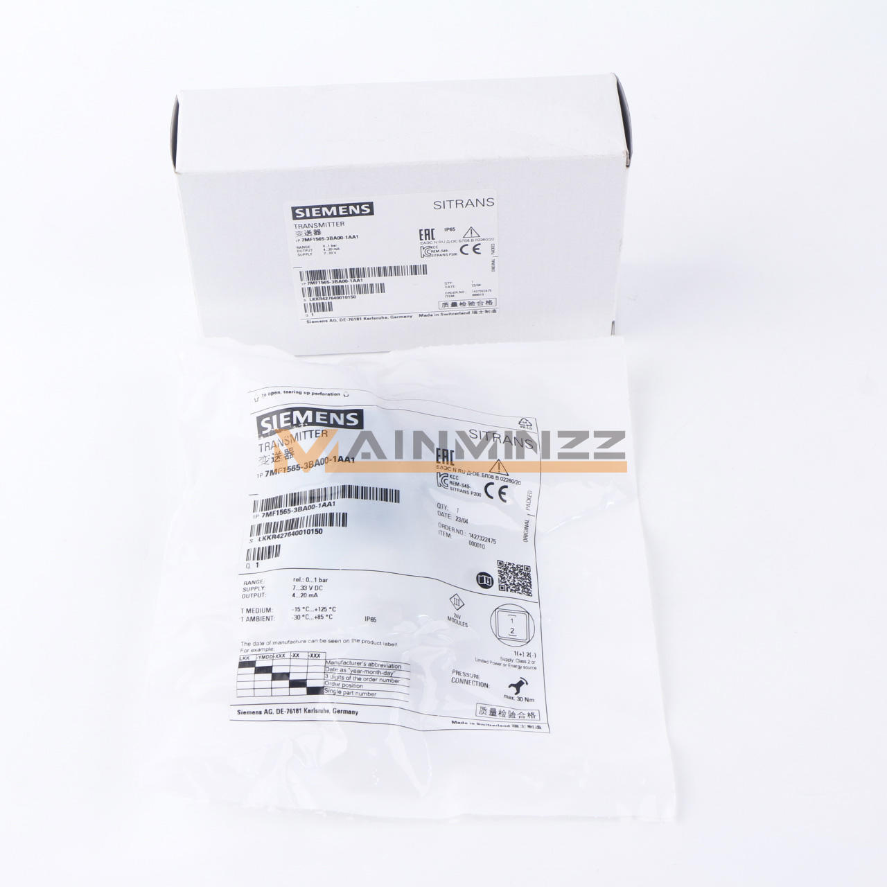 1PC Siemens 7MF1565-3BA00-1AA1 7MF1 565-3BA00-1AA1 Pressure Transmitter New